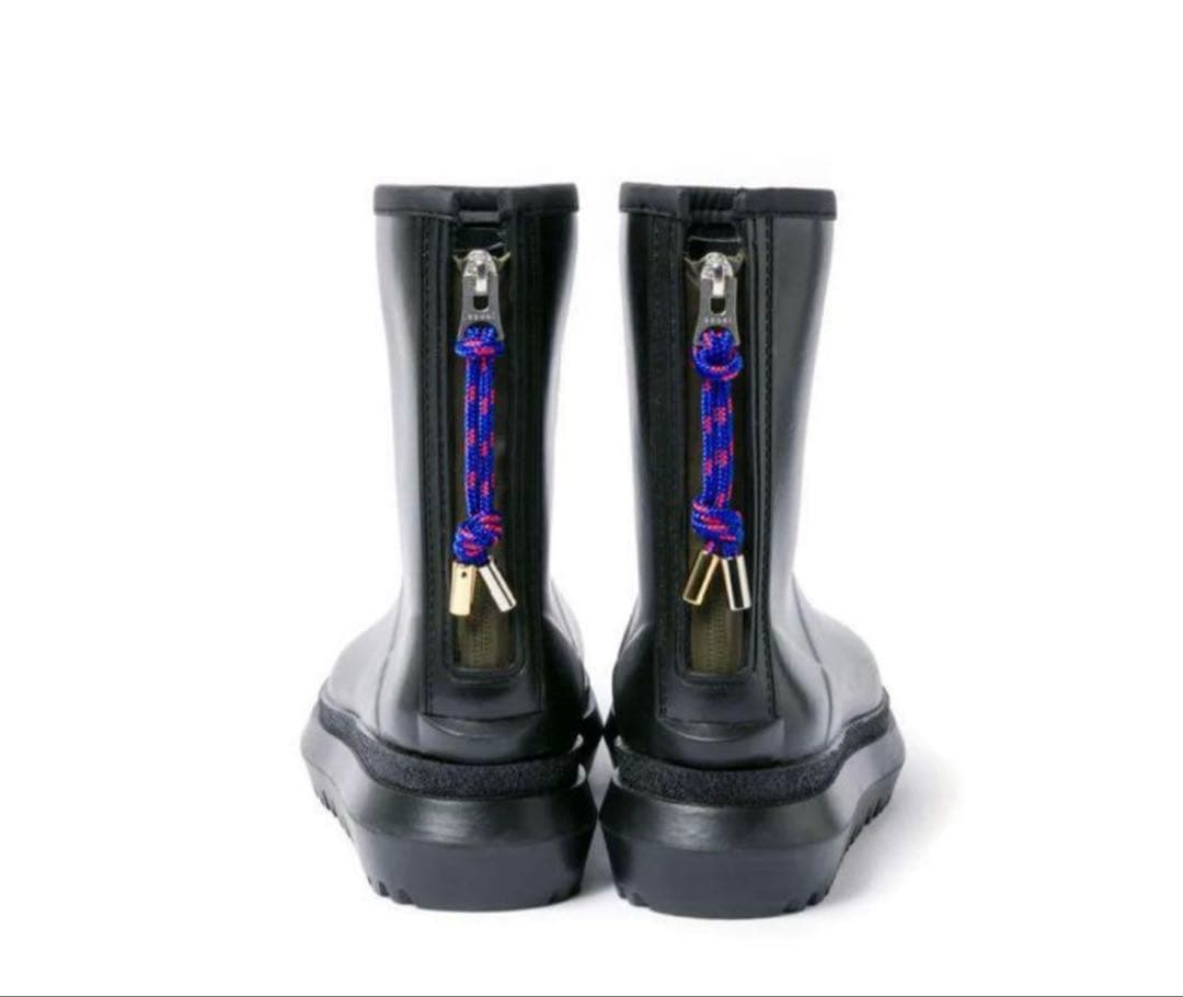 新品 箱 タグ付 サカイ sacai Rubber Boots バックジップ