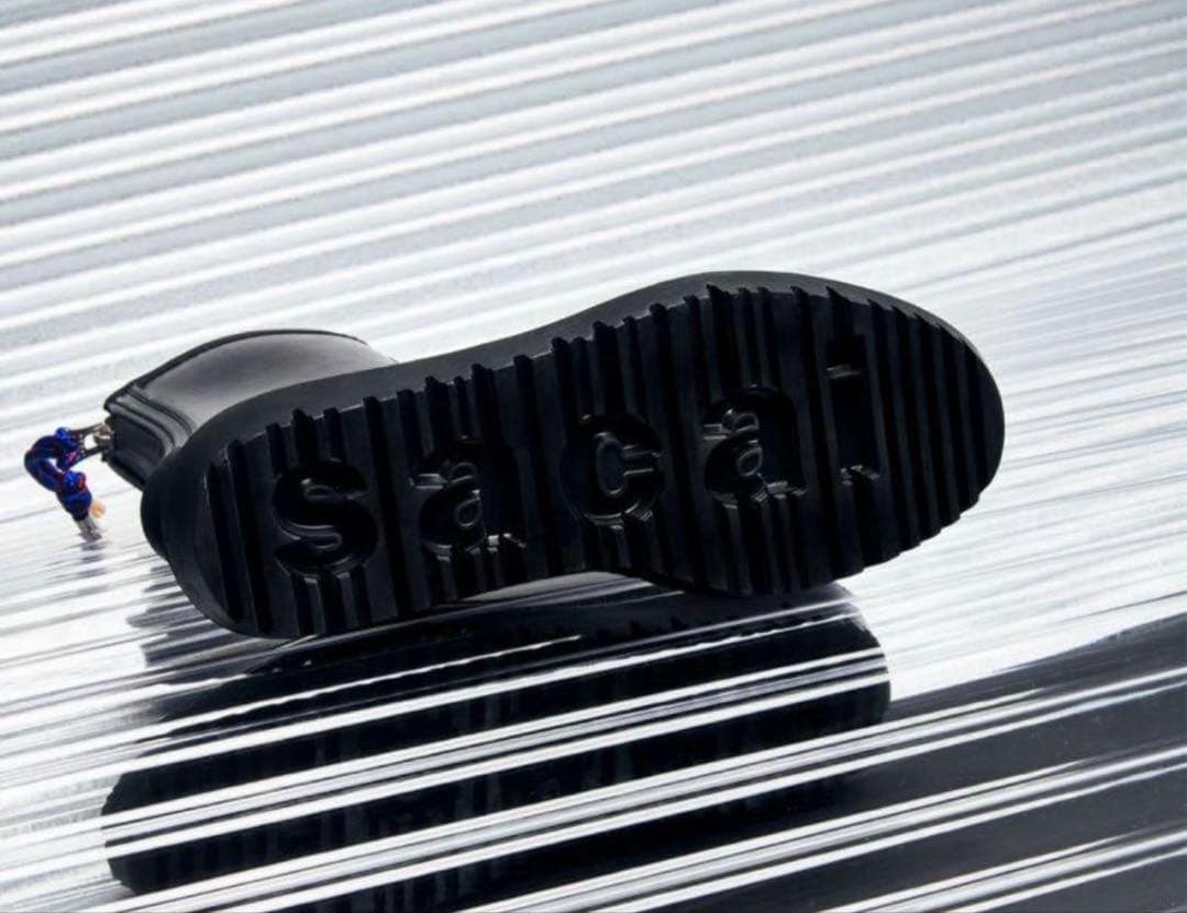 新品 箱 タグ付 サカイ sacai Rubber Boots バックジップ