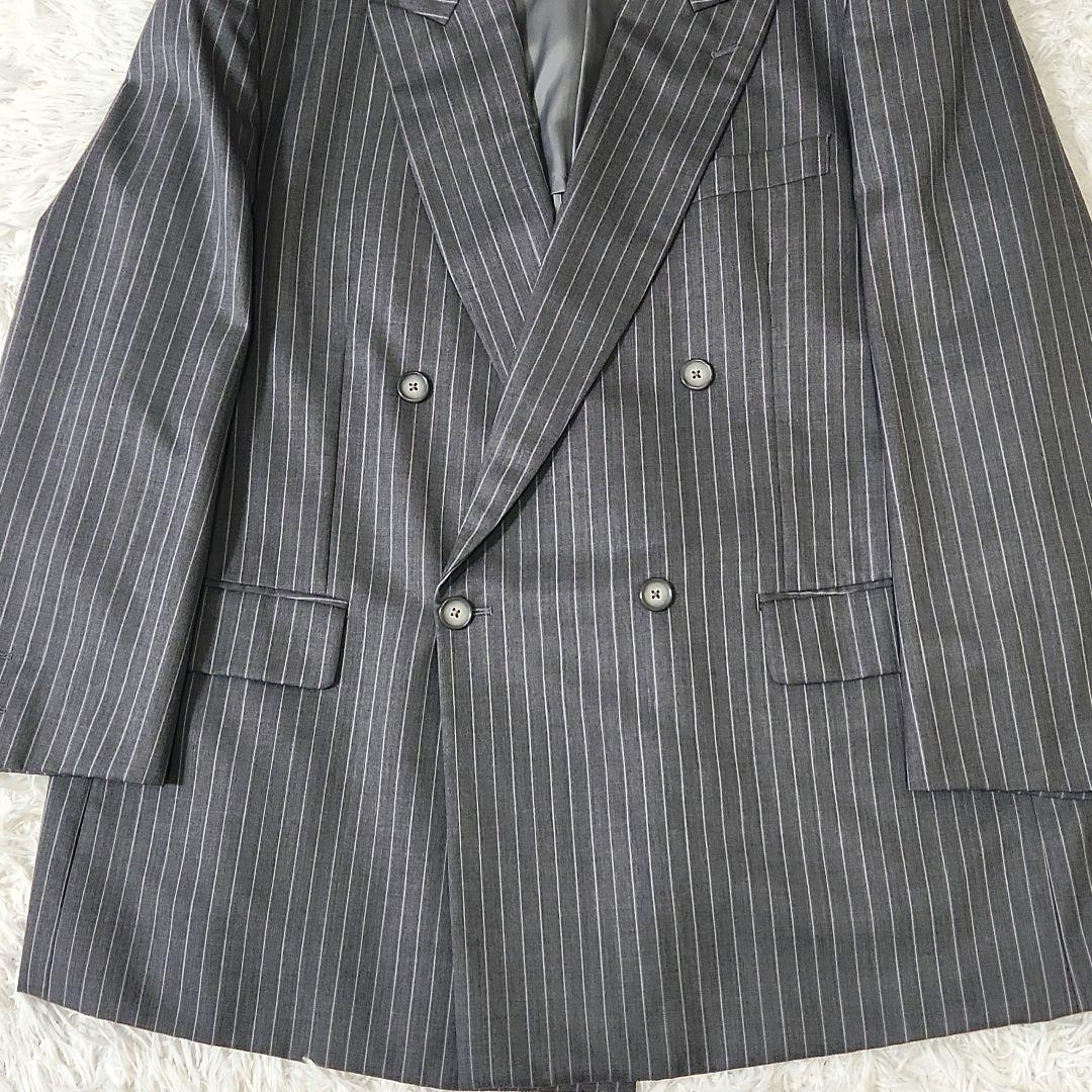 大きいサイズ ウエスト最大118cm オーダースーツ ダブル アジャスター付き