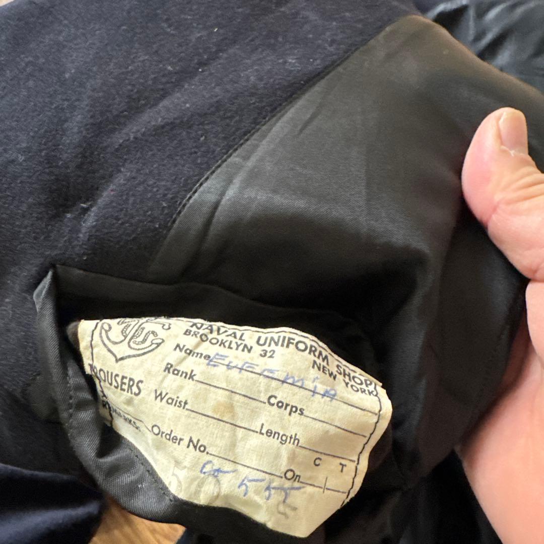 実物 US NAVY ピーコート ネイビー 2XL相当 ウール
