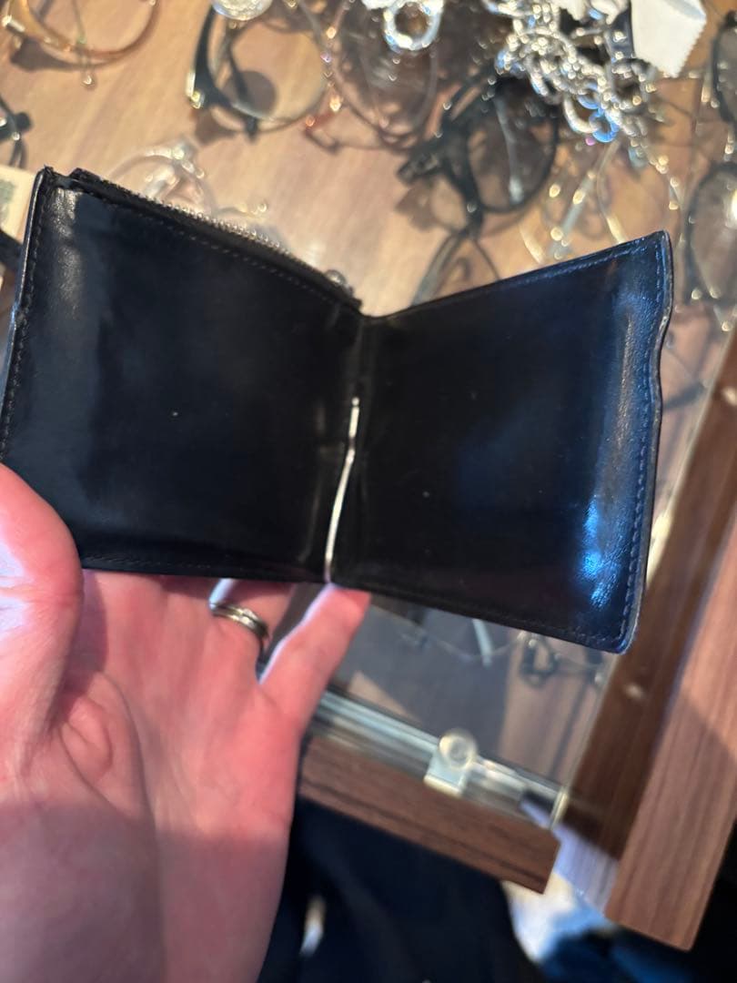 Maison Margiela ブラックレザー マネークリップ　財布