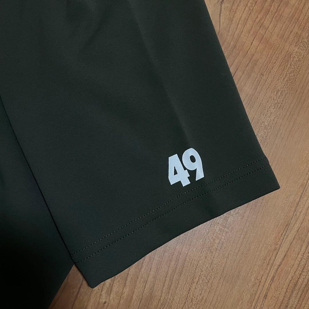 TFW49 ハーフジップ　モックネック　L ゴルフ　カーキ　Tシャツ