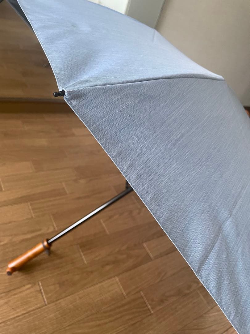 サンバリア100 折りたたみ日傘 木製ハンドル
