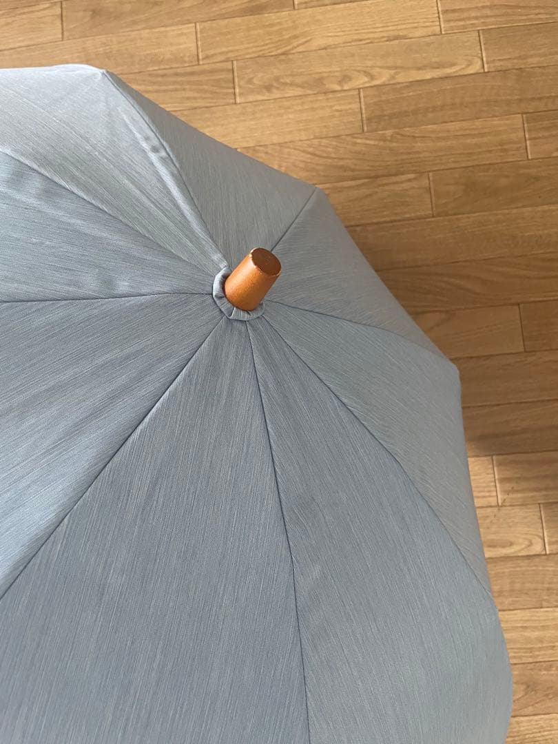 サンバリア100 折りたたみ日傘 木製ハンドル