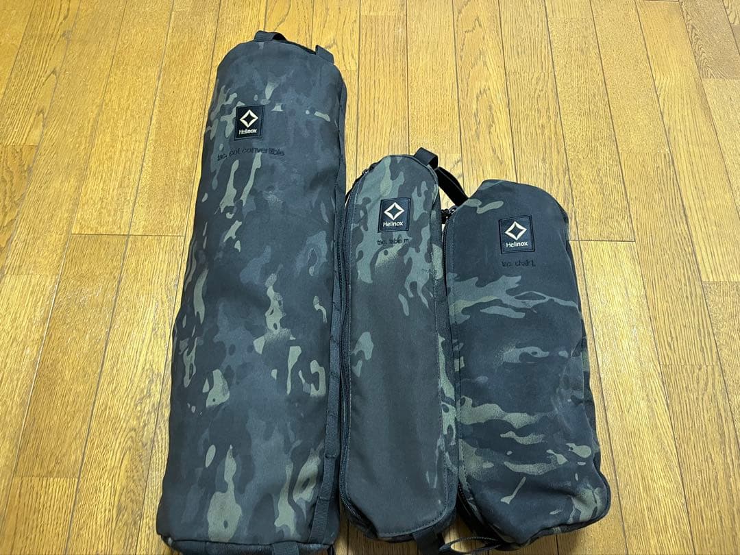 Helinox 希少 ブラックカモ コット テーブル チェア 3点セット