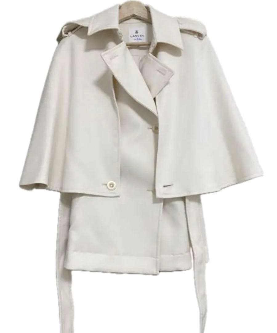 ランバンオンブルー ケープスリーブショートコート