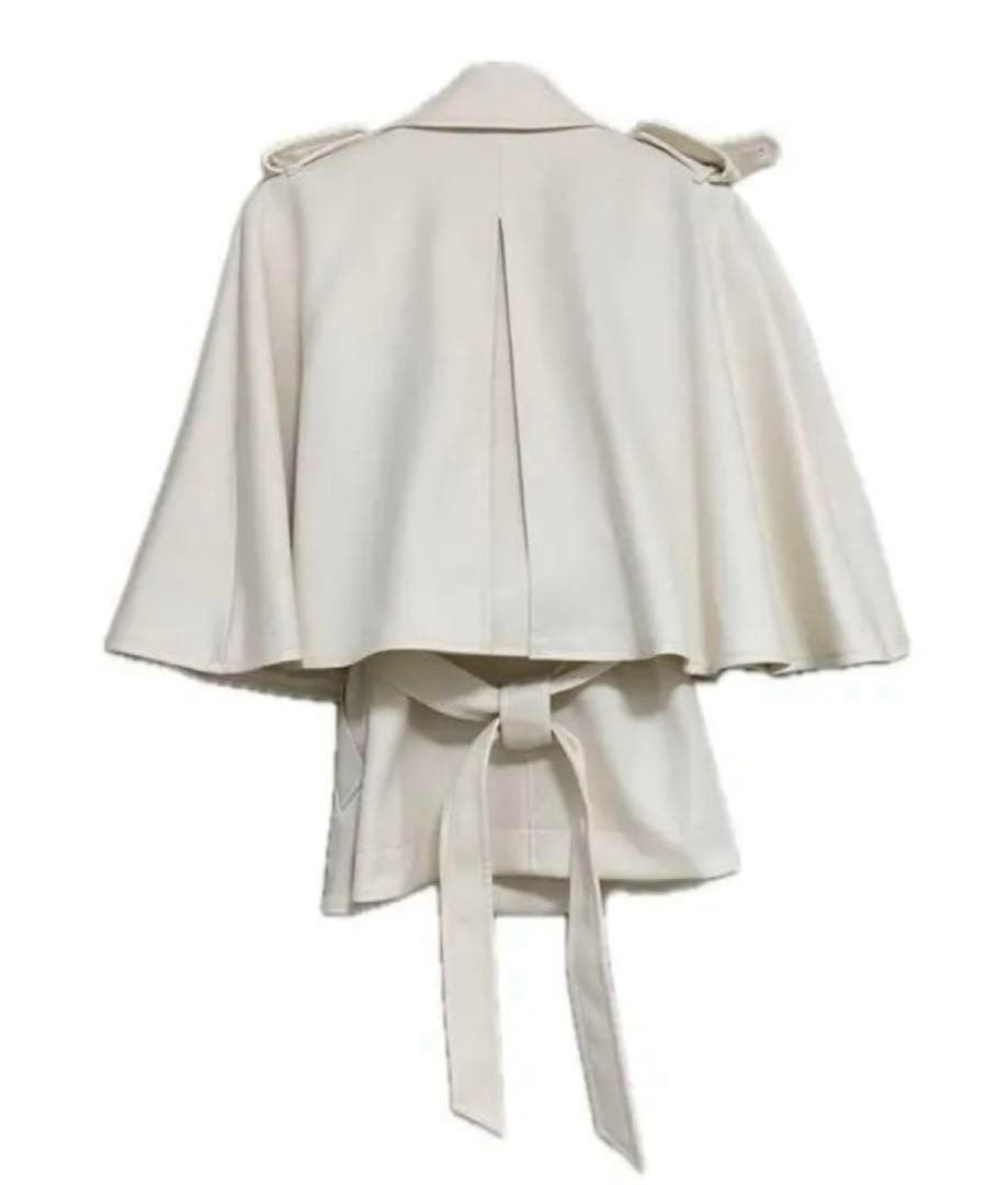 ランバンオンブルー ケープスリーブショートコート