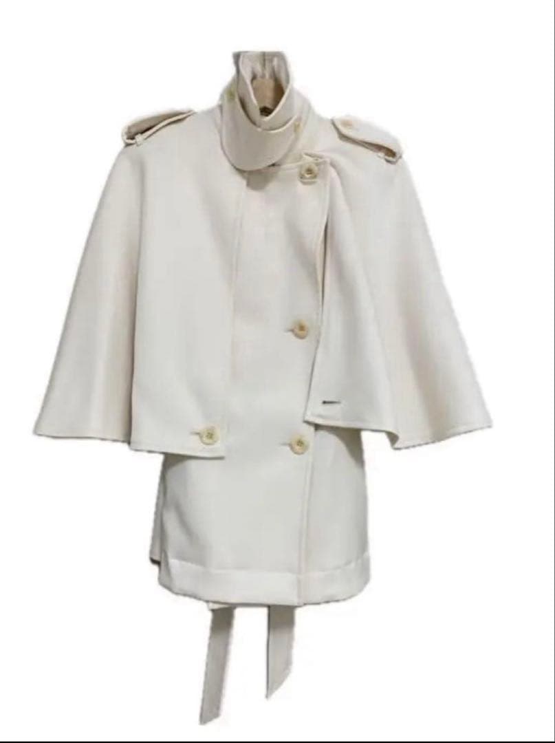 ランバンオンブルー ケープスリーブショートコート