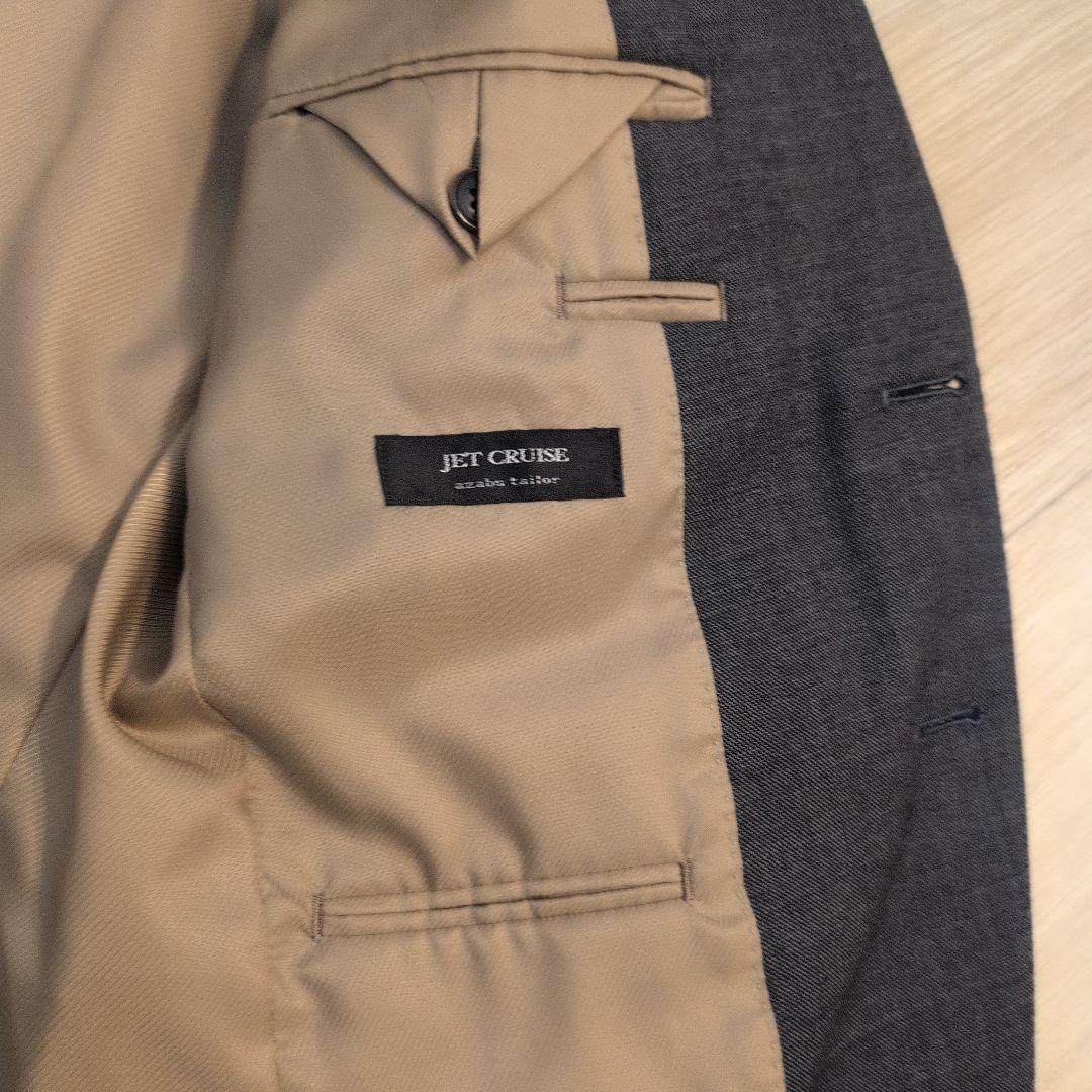 【美品】麻布テーラー オーダースーツ グレー