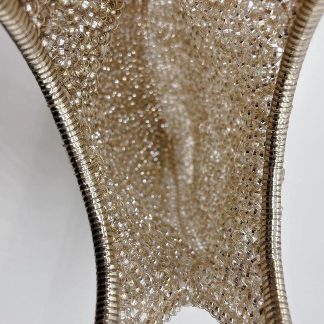 アンテプリマ　ワイヤーバッグ　ゴールド　レディース