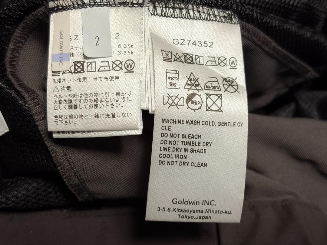 在庫希少GOLDWIN 0 Buckle Straight Leg Pants