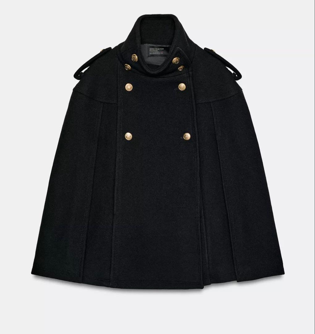 ZARA MANTECOウールブレンドケープ ZW COLLECTION