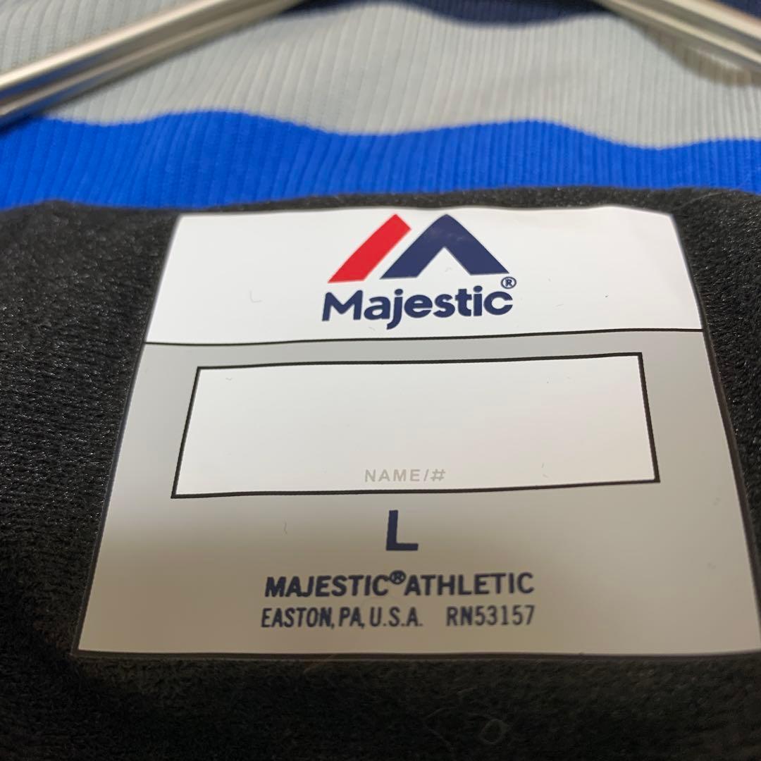 【美品】西武ライオンズ　マジェスティック　中綿ジャンパー　ブルゾン　裏起毛　L