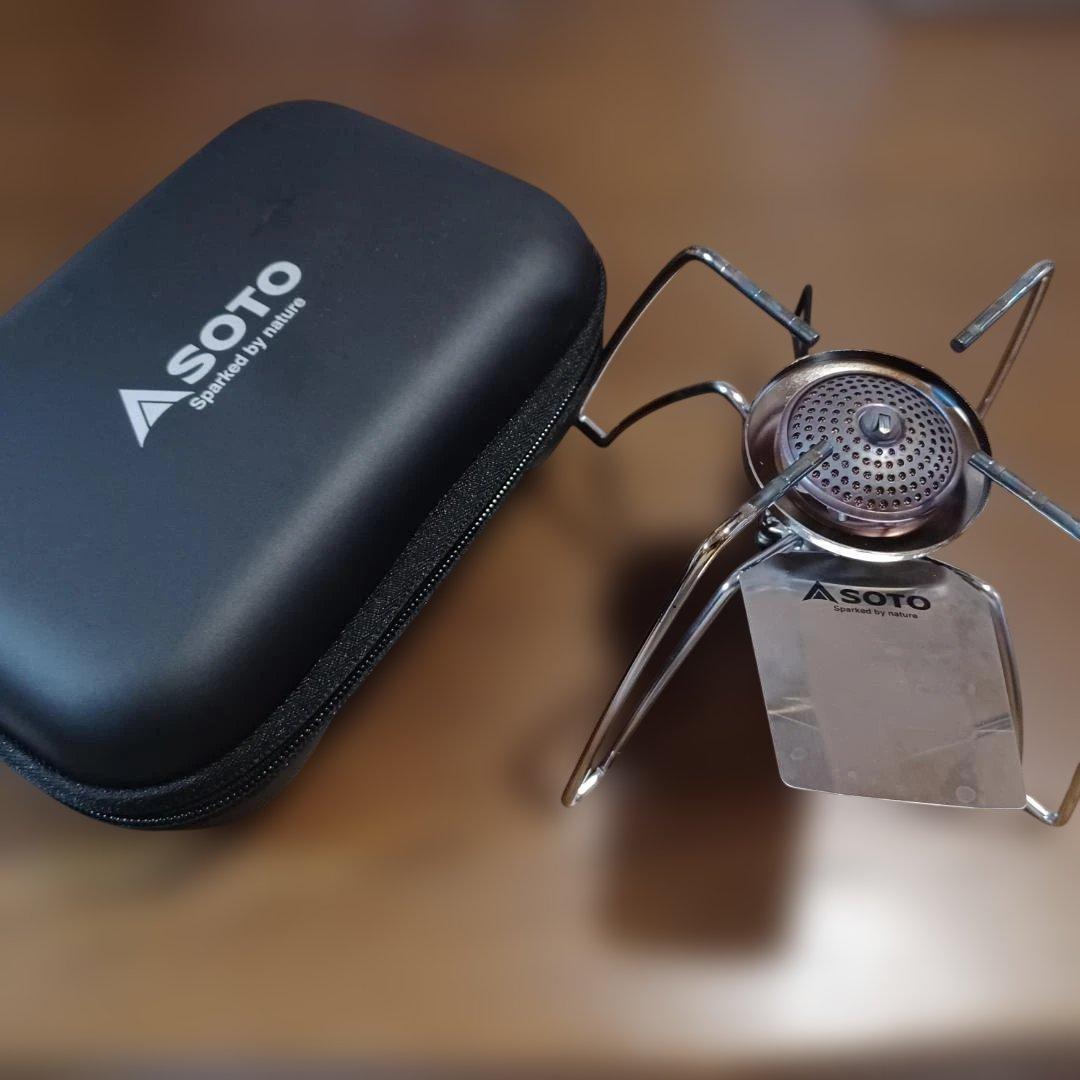 SOTO シングルバーナーコンロ ハードケース付き&専用コンロ台セット