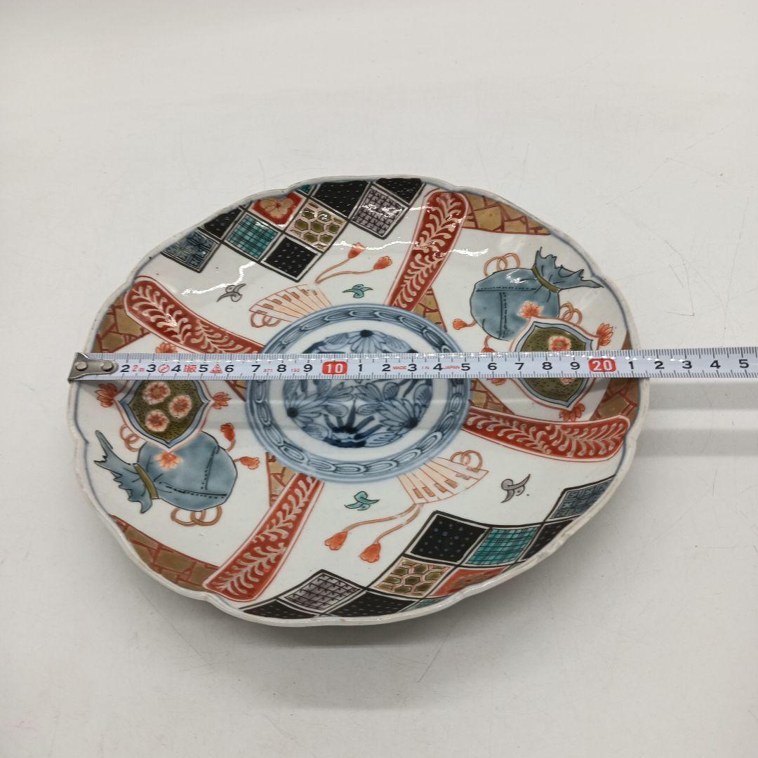 古伊万里　錦手　宝尽くし文様　七寸皿　２枚