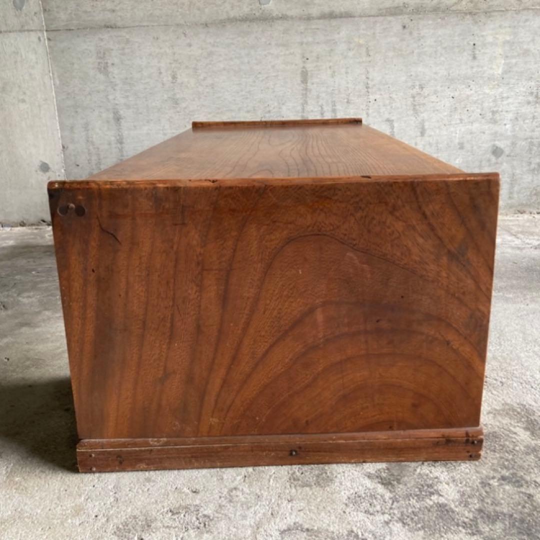 古い文机 座卓 作業机 テーブル 引き出し 木製 家具 シャビー レトロ