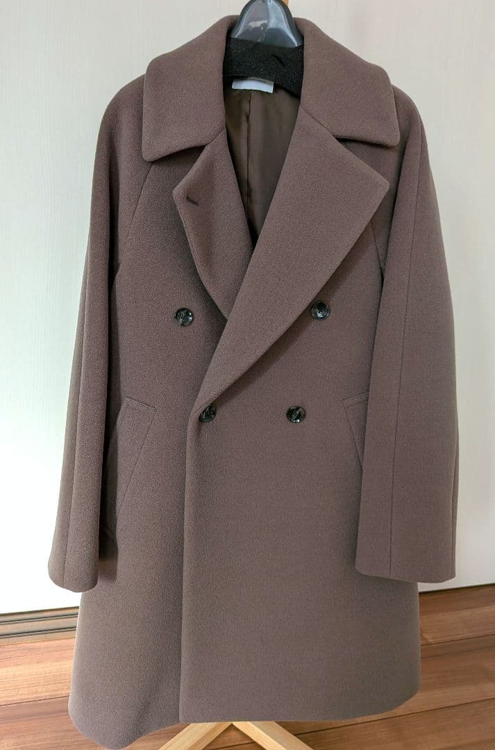 グリーンレーベルリラクシング　SPINTOシリーズ　ダブルテーラードコート　モカ