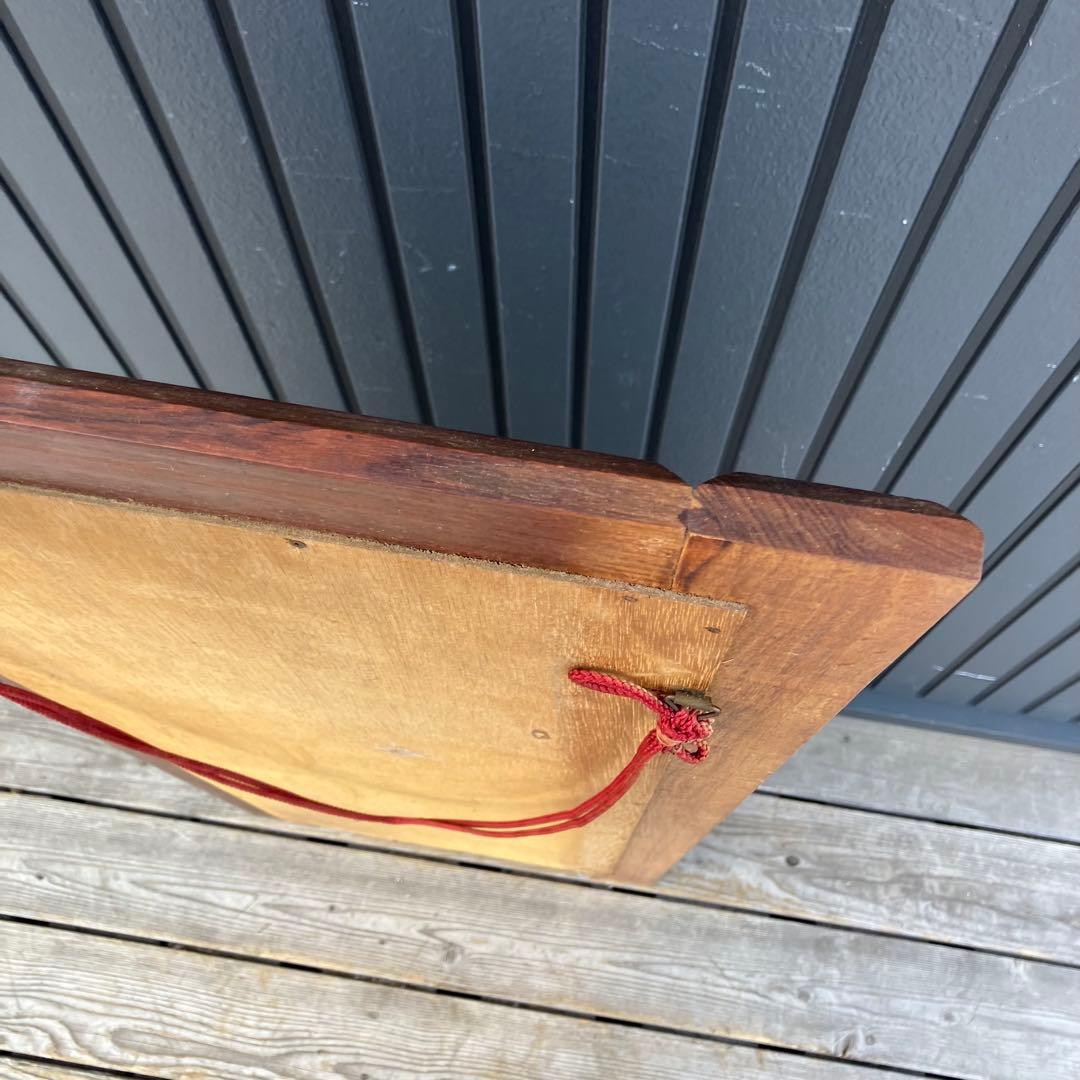 北欧レトロ ビンテージ 象嵌細工 花柄木製フレームミラー 等身鏡 姿見 壁掛け鏡