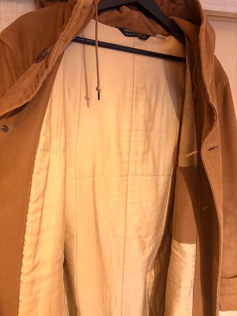 PHIGVEL フィグベル　COTTON SUEDE HOODED COAT