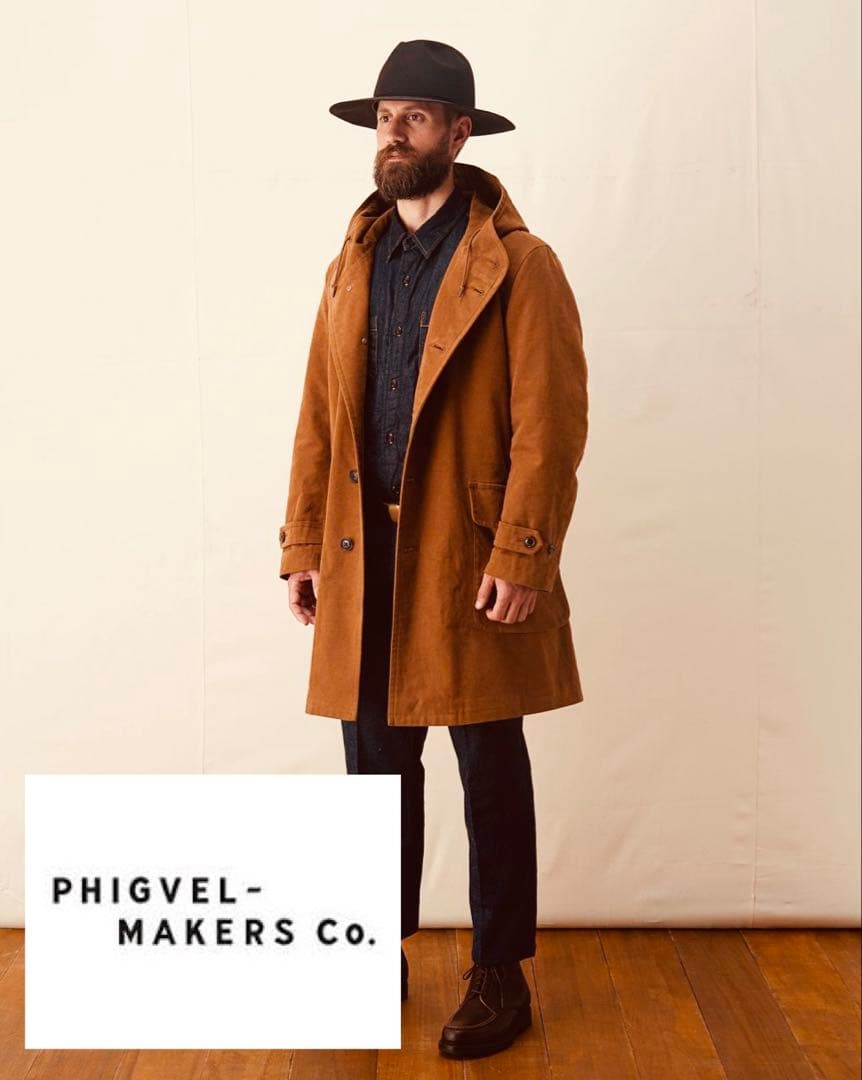 PHIGVEL フィグベル　COTTON SUEDE HOODED COAT