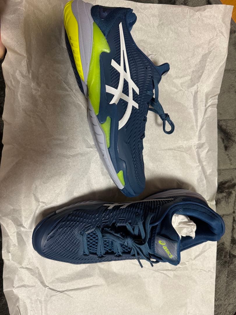 ASICS テニスシューズ ネイビー