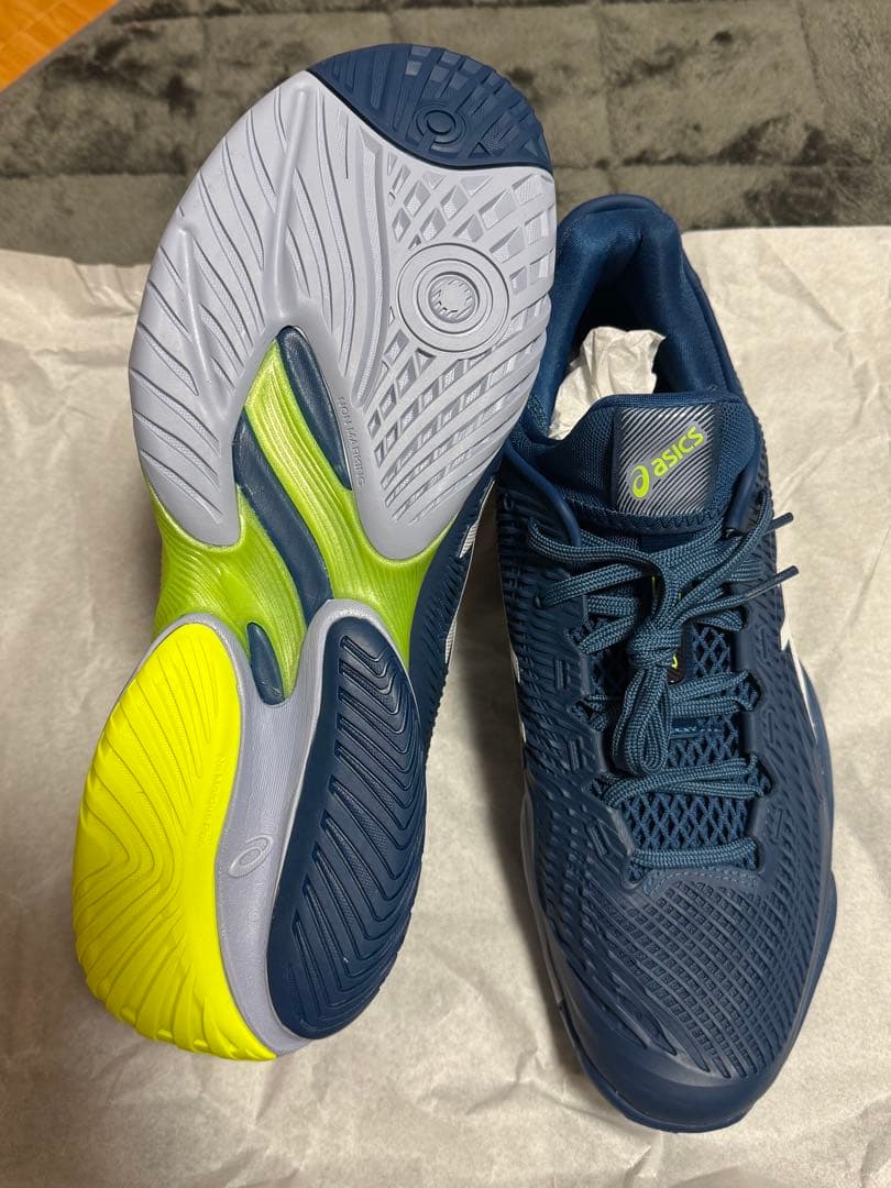 ASICS テニスシューズ ネイビー