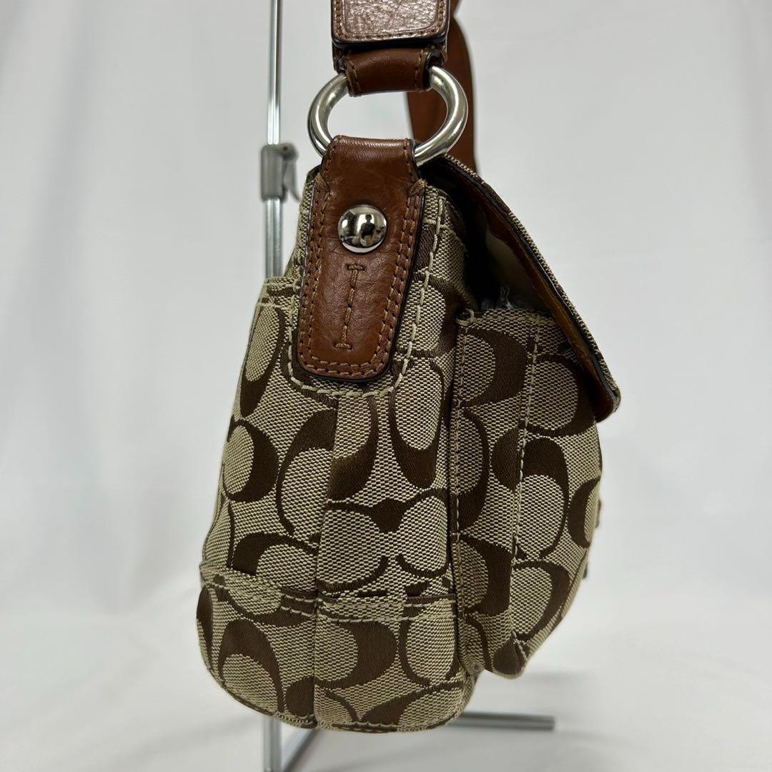 【極美品】コーチ 11862 ソーホー ワンハンドバッグ レザー キャンバス 茶