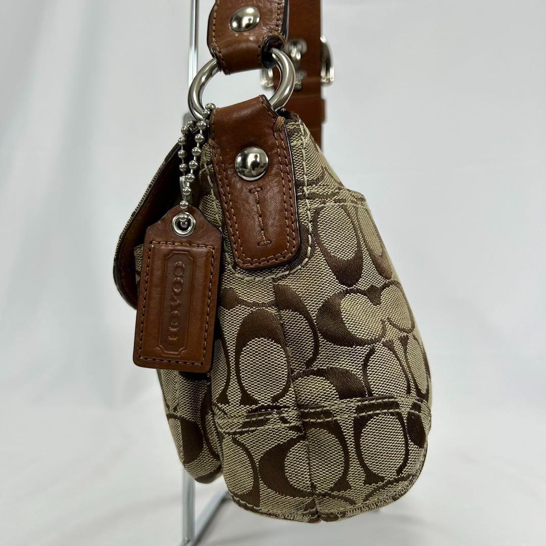 【極美品】コーチ 11862 ソーホー ワンハンドバッグ レザー キャンバス 茶