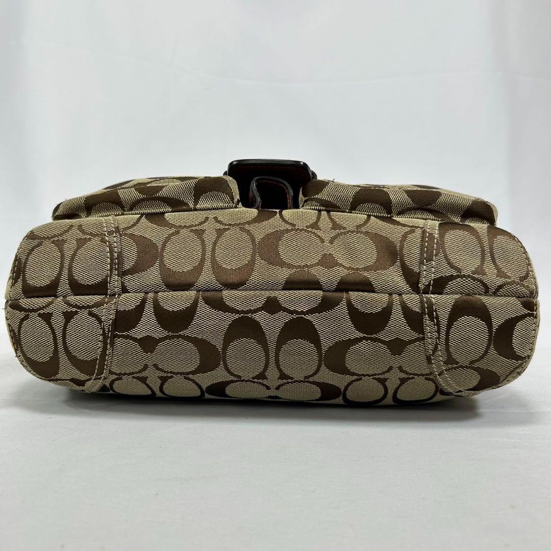 【極美品】コーチ 11862 ソーホー ワンハンドバッグ レザー キャンバス 茶