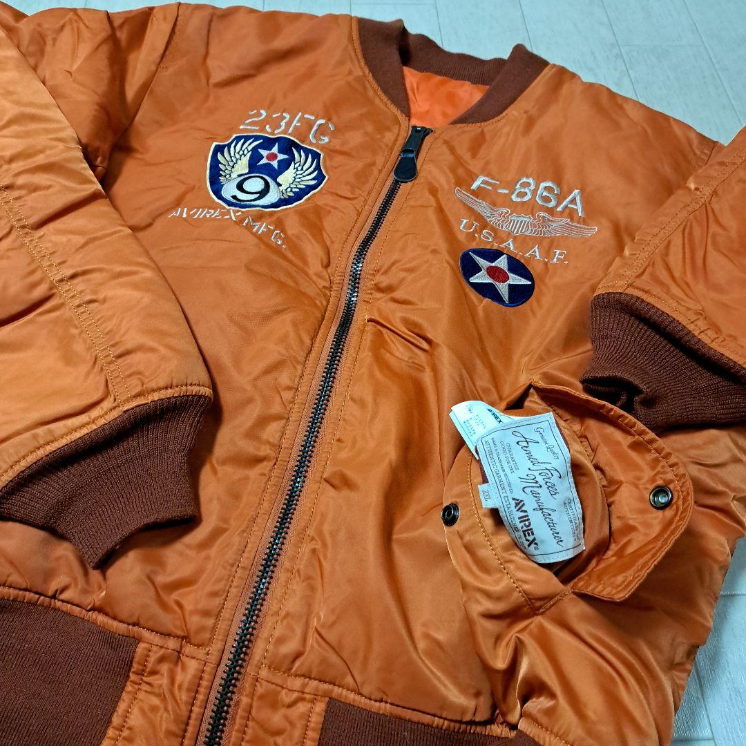 ひー♡AVIREX F-86A オレンジ フライトジャケット
