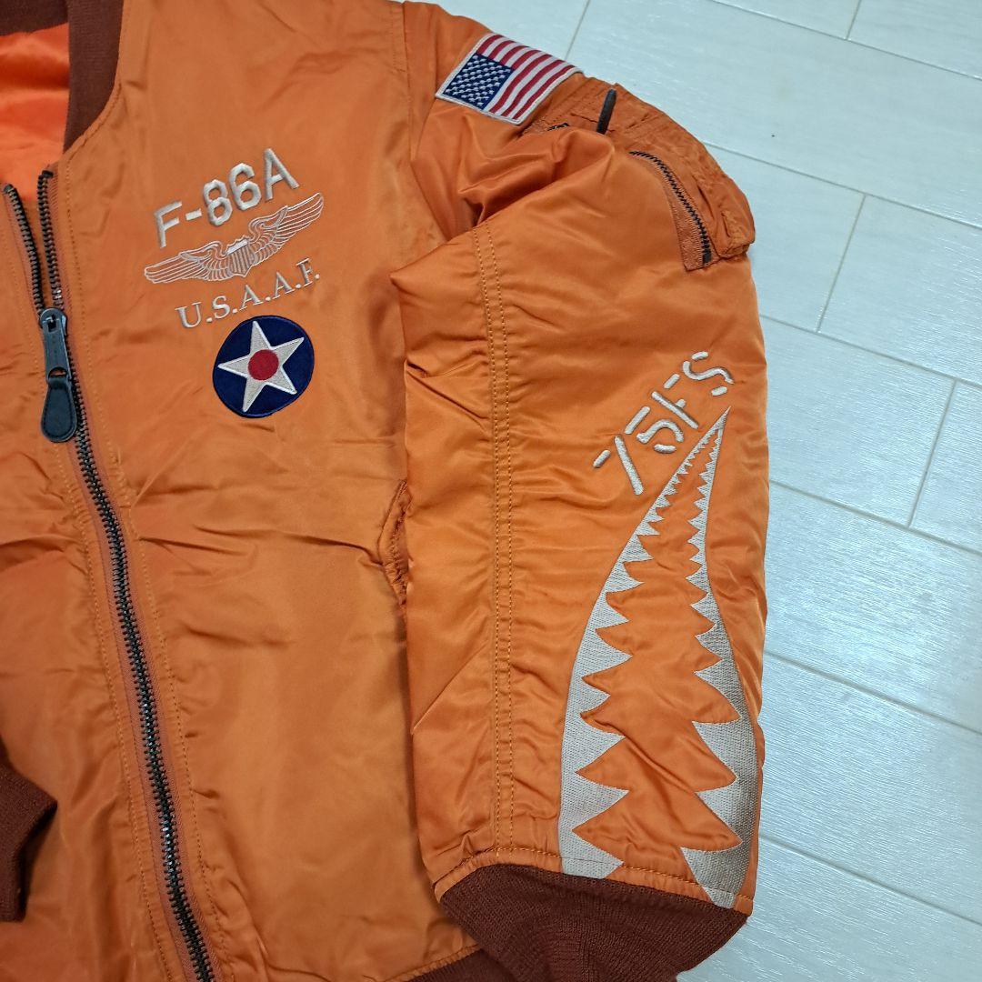 ひー♡AVIREX F-86A オレンジ フライトジャケット