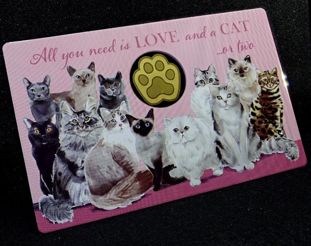 肉球金貨！？純金！？ 可愛すぎる♡ 限定品！カード付！COA付 限定品ネコちゃん