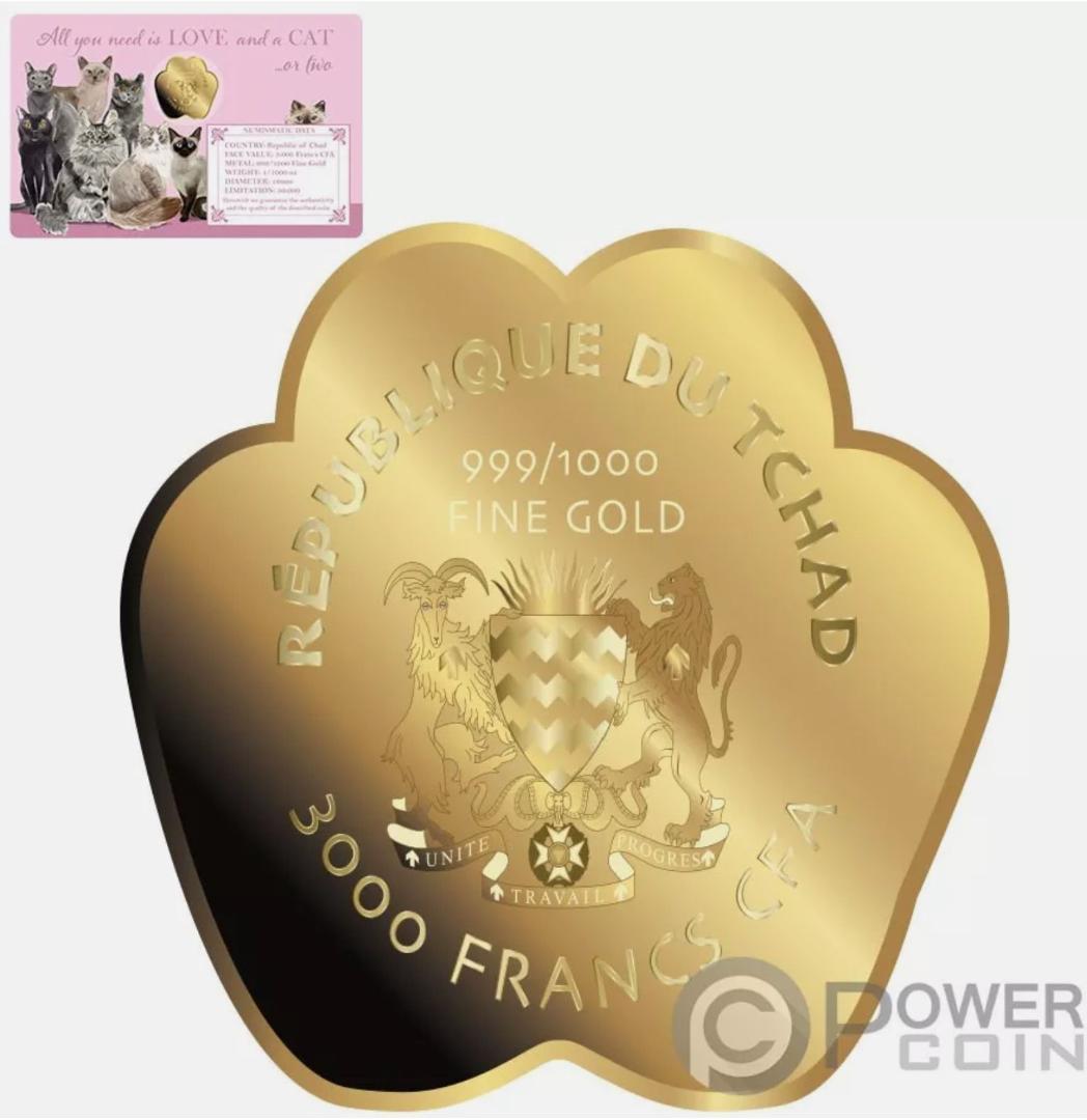 肉球金貨！？純金！？ 可愛すぎる♡ 限定品！カード付！COA付 限定品ネコちゃん