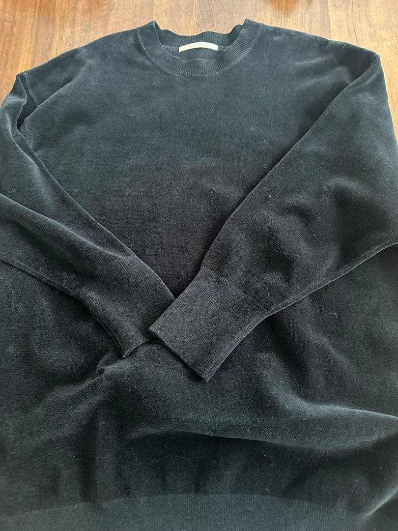 今季　新品　カレンソロジー ニットベロアチュニック　ブラック