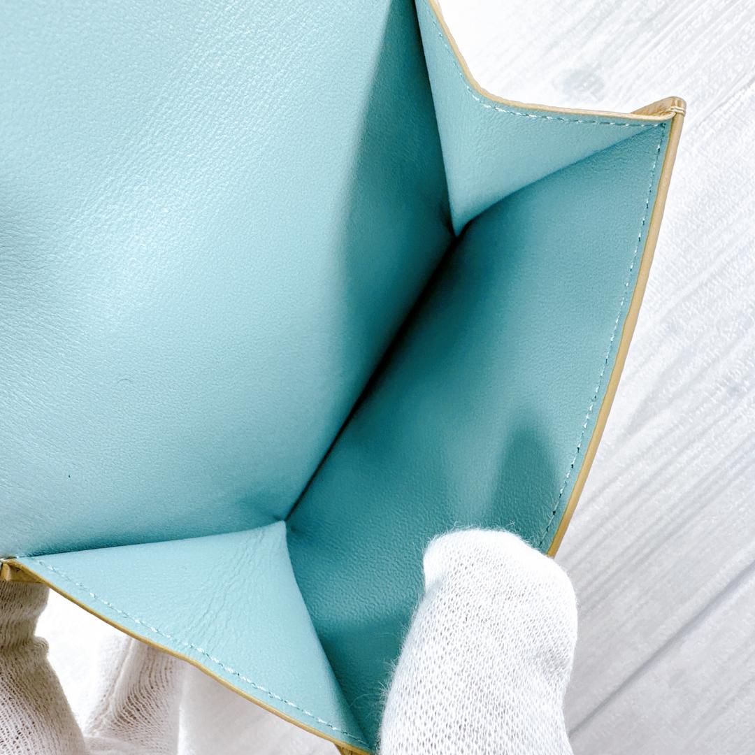 MARNI マルニ ベージュ レザー製 三つ折り財布 コンパクトウォレット