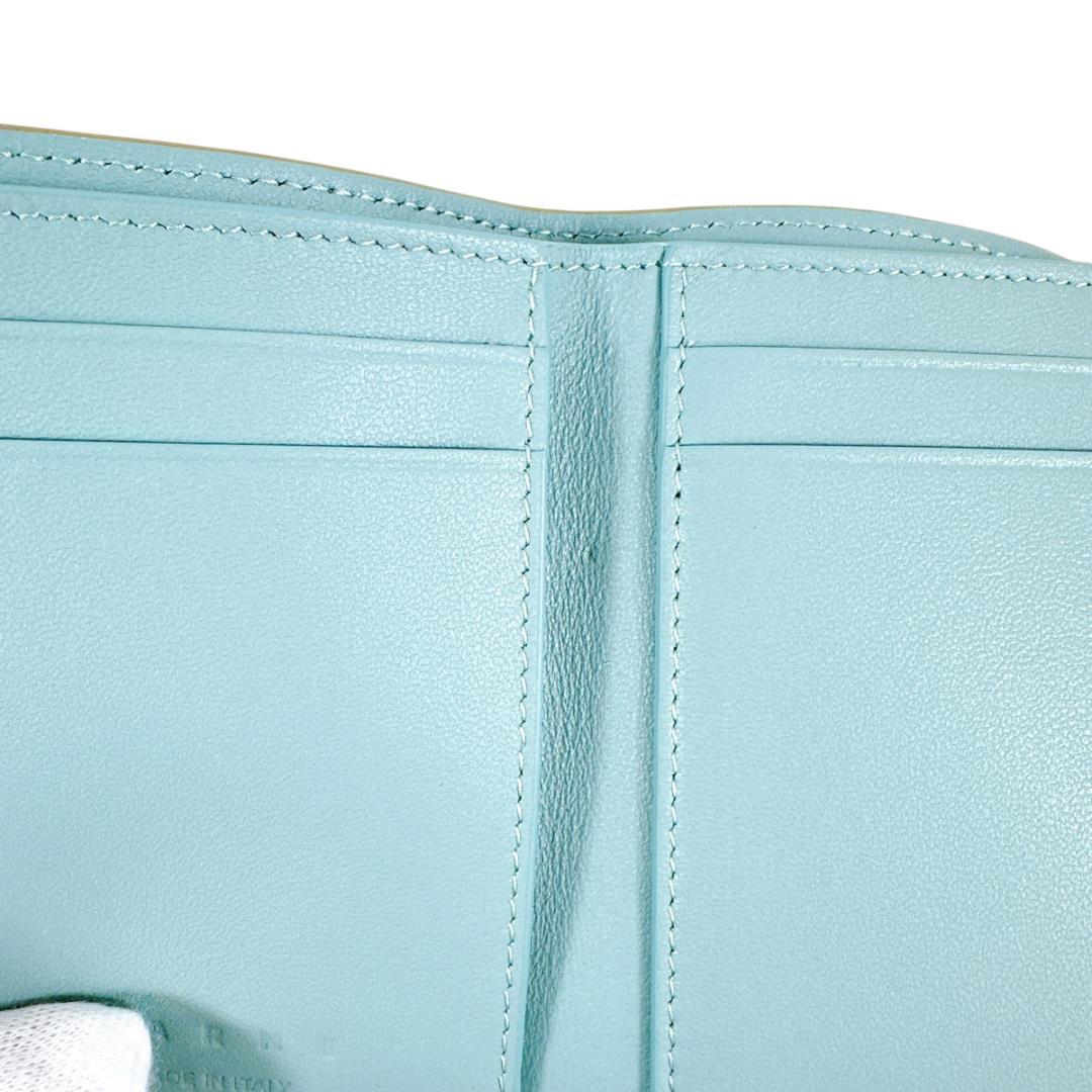 MARNI マルニ ベージュ レザー製 三つ折り財布 コンパクトウォレット