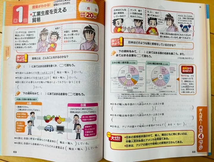 進研ゼミ 小学講座 5年生 4教科1年間分（4月号〜3月号）