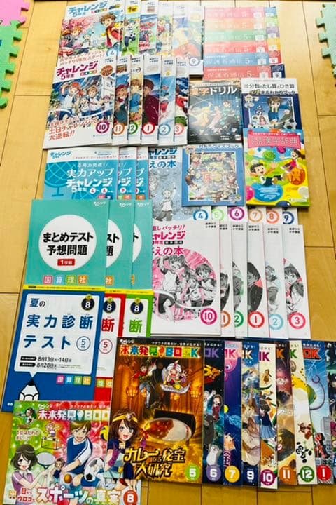 進研ゼミ 小学講座 5年生 4教科1年間分（4月号〜3月号）
