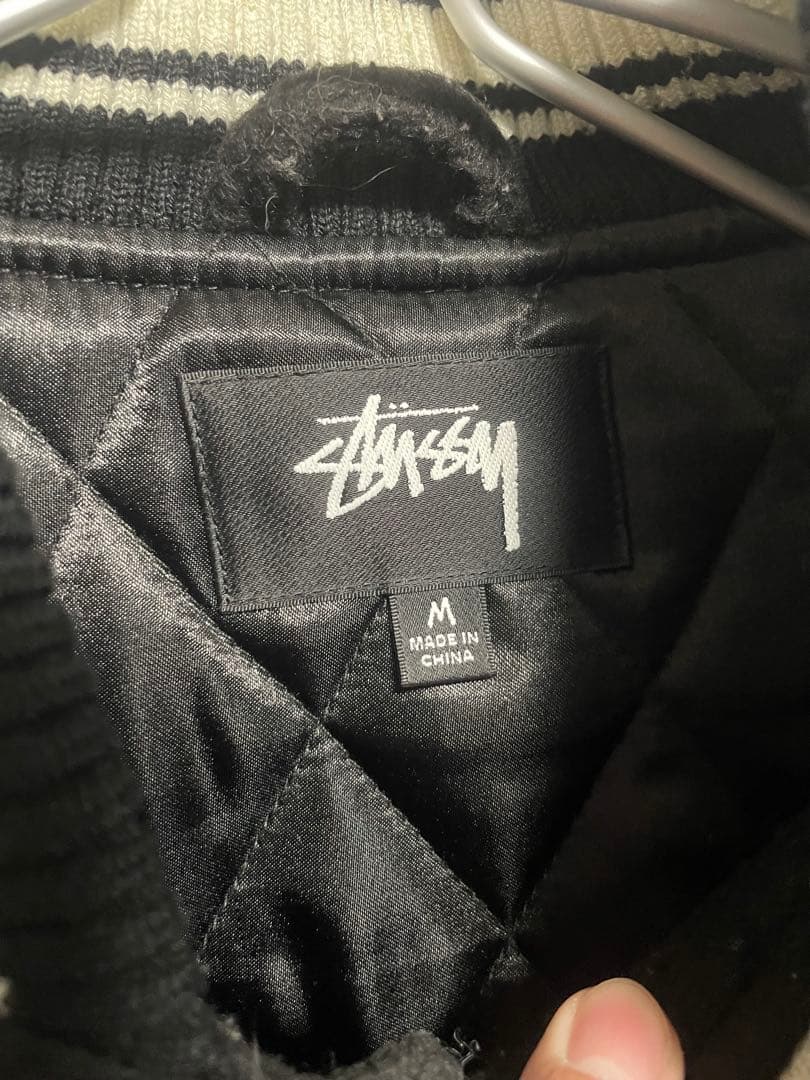 円堂守着Stussy Casentino Wool VarsityJacket