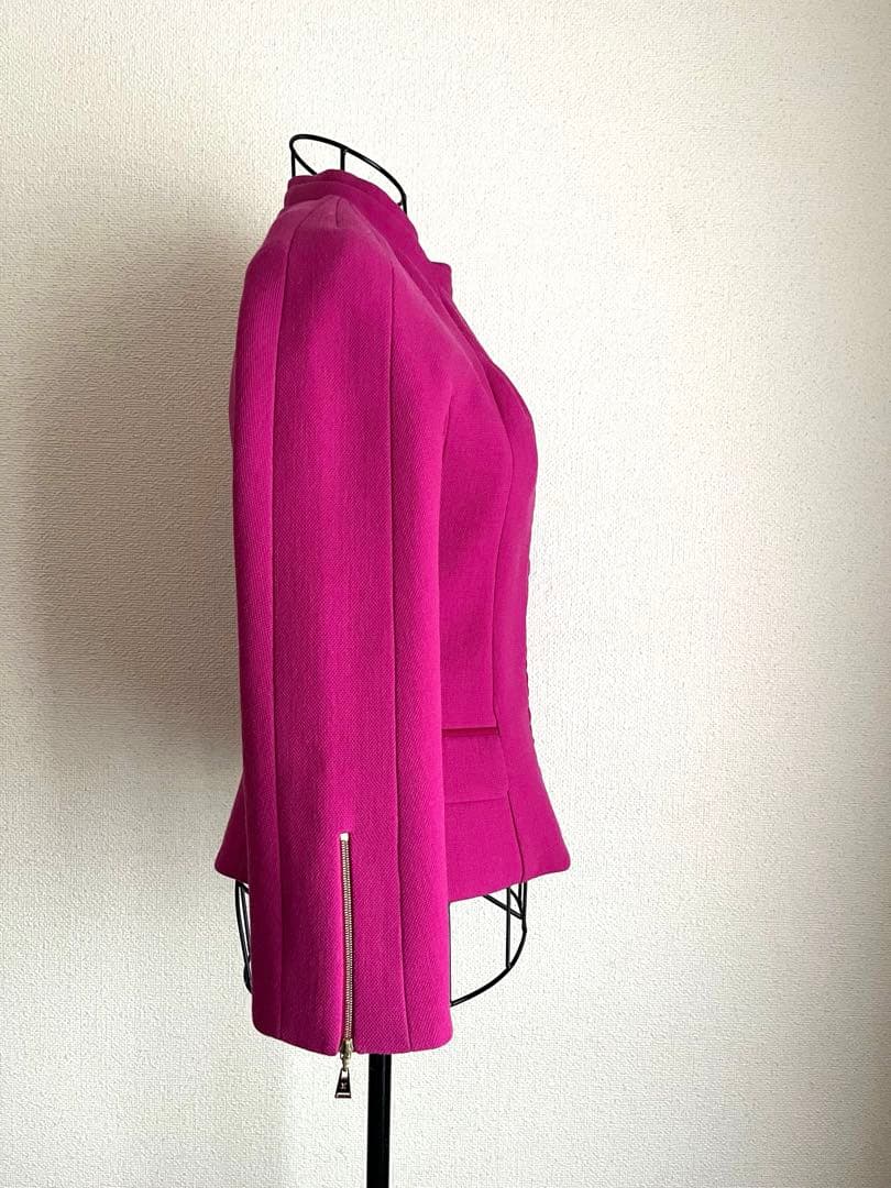 ルイヴィトン★ノーカラーコートジャケットジャケット★サイズ36★ピンク★ウール