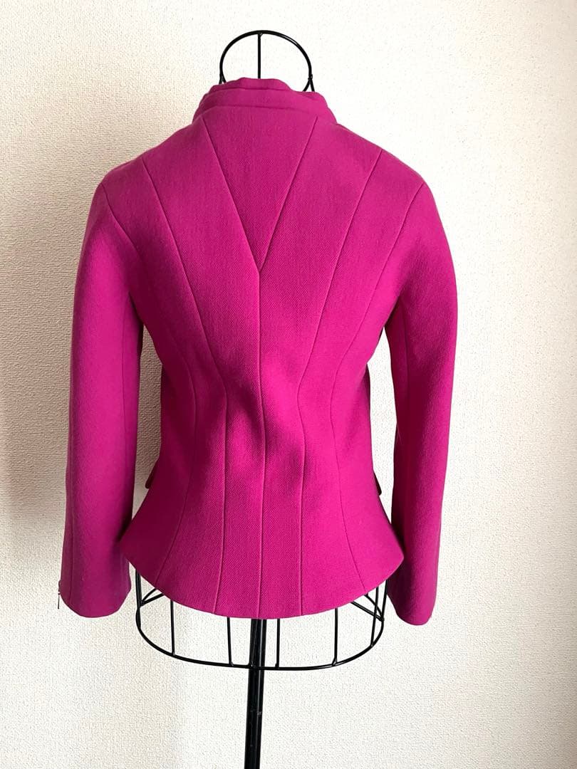 ルイヴィトン★ノーカラーコートジャケットジャケット★サイズ36★ピンク★ウール