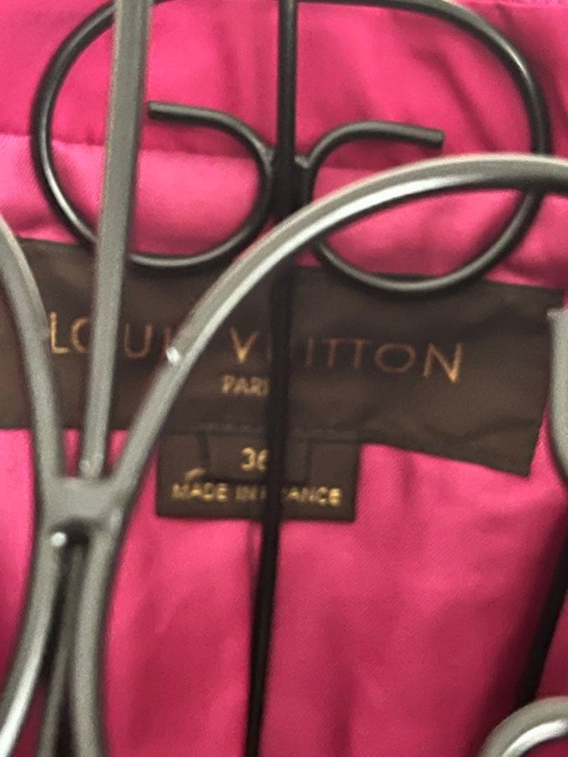 ルイヴィトン★ノーカラーコートジャケットジャケット★サイズ36★ピンク★ウール