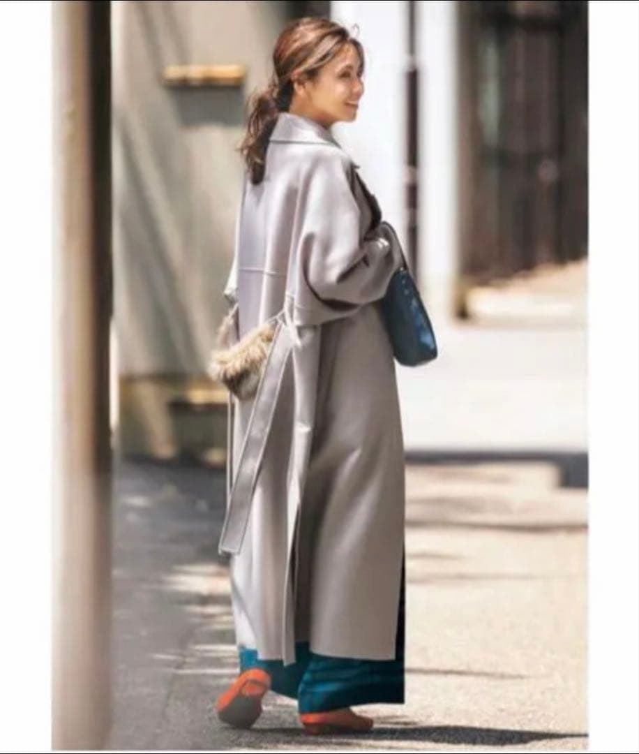 最終値下げ　ADORE リバーコート　ネイビー　アドーア　ファー