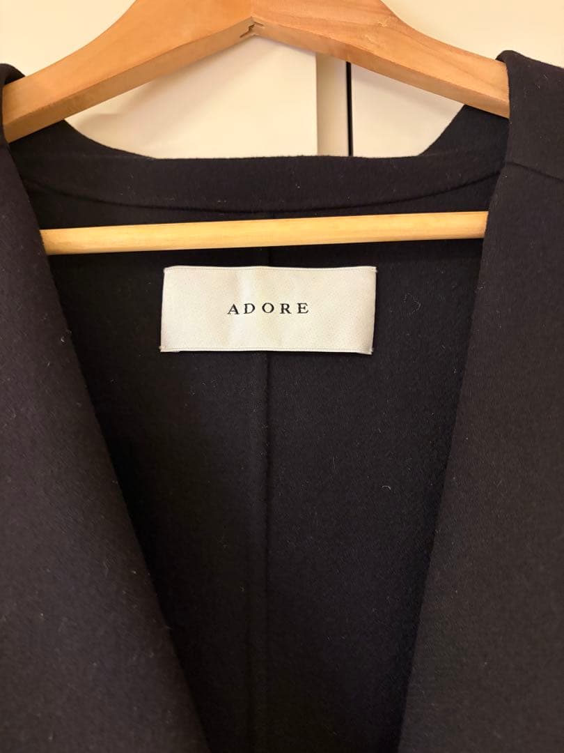 最終値下げ　ADORE リバーコート　ネイビー　アドーア　ファー