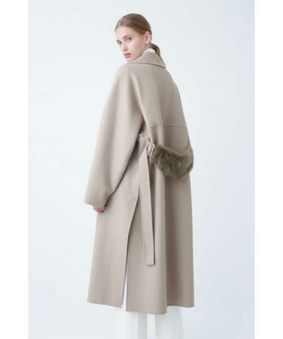 最終値下げ　ADORE リバーコート　ネイビー　アドーア　ファー