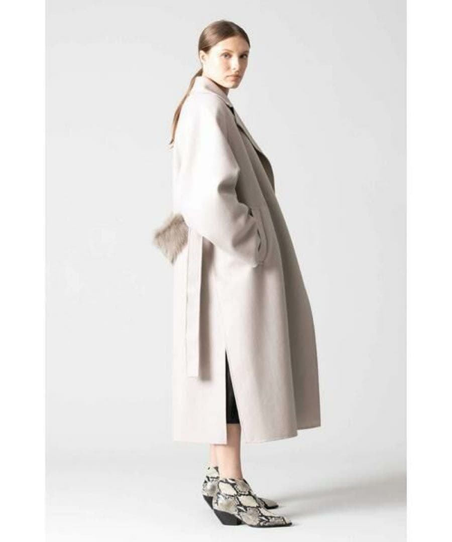 最終値下げ　ADORE リバーコート　ネイビー　アドーア　ファー