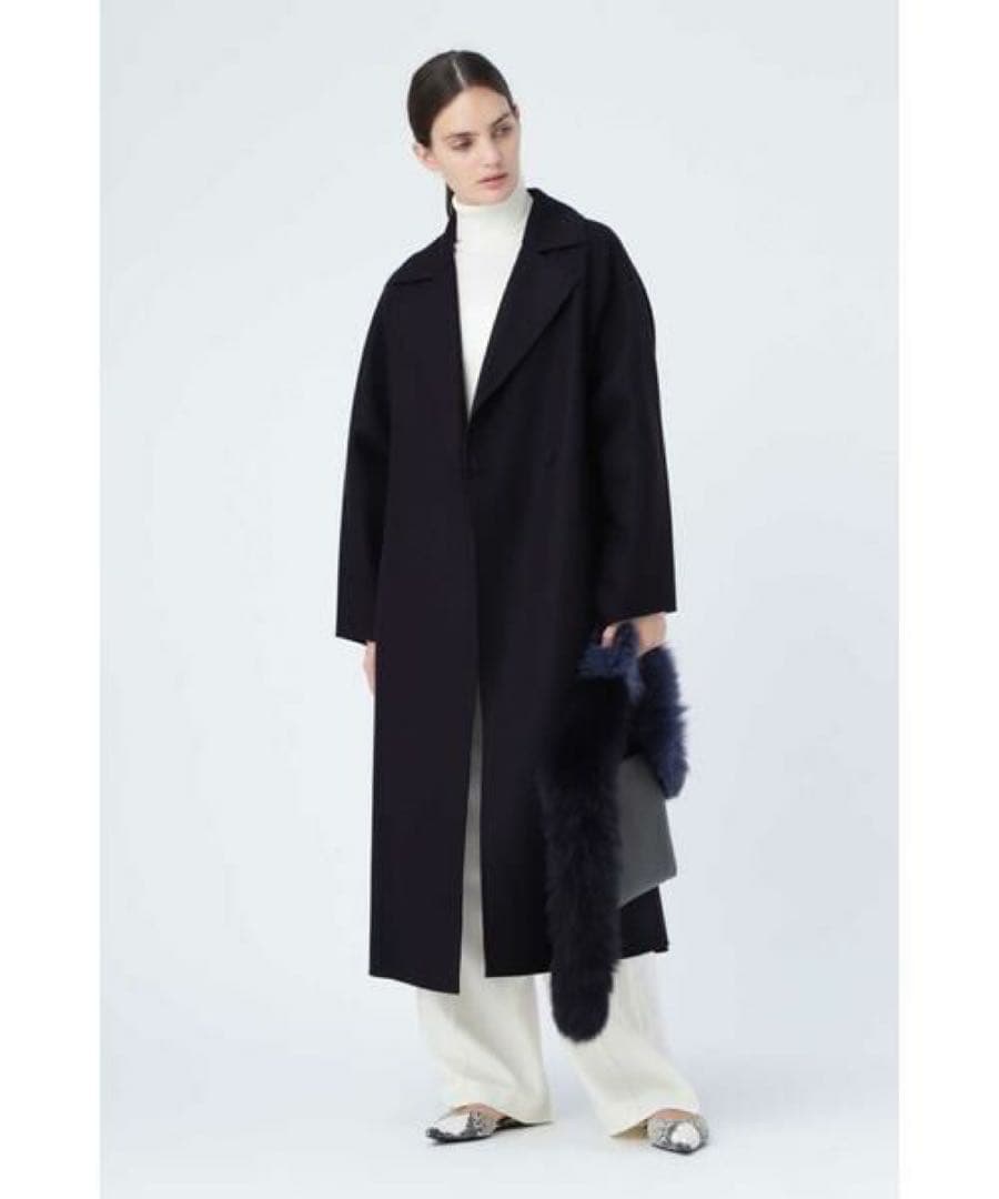 最終値下げ　ADORE リバーコート　ネイビー　アドーア　ファー