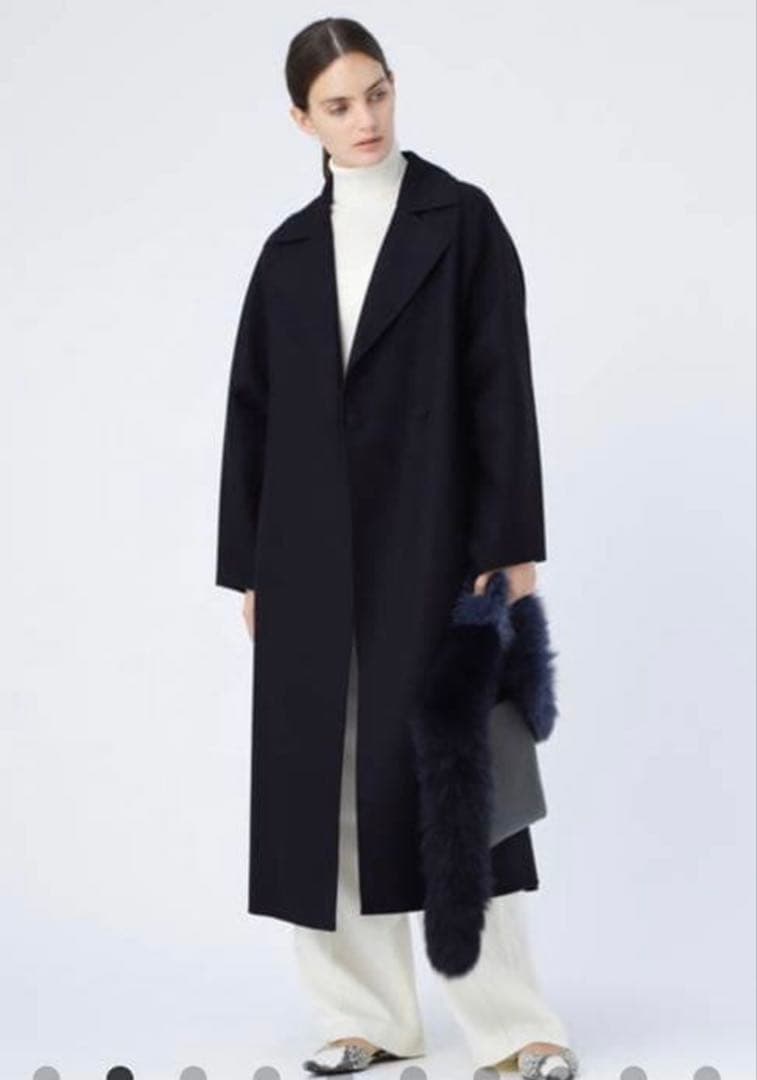 最終値下げ　ADORE リバーコート　ネイビー　アドーア　ファー