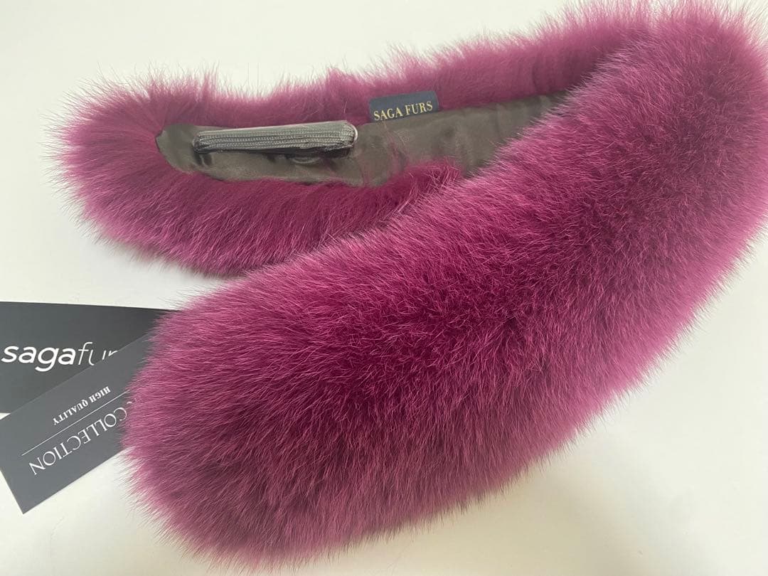 ［新品］sagaマフラー２本ファーボール３個 (ゆきだる様)