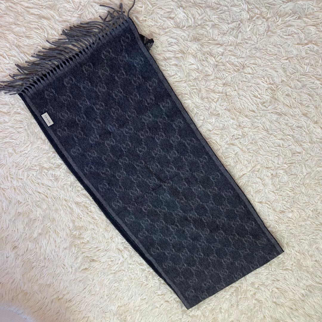 極美品✨GUCCI シェリーライン　マフラー　アルパカ　滑らかな肌触り　男女兼用